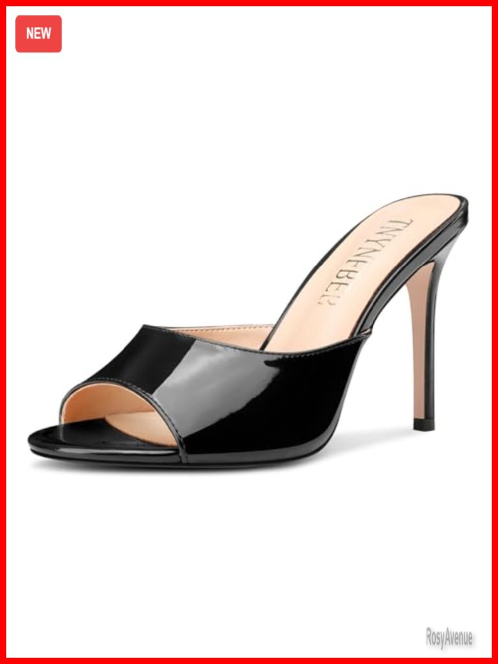 Womens Stiletto High Heel Peep Toe Patent Leather Slingback Sandals Evening Prom